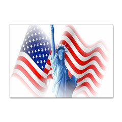 Statue Of Liberty And Usa Flag Art Sticker A4 (10 Pack)