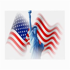 Statue Of Liberty And Usa Flag Art Small Glasses Cloth by danenraven