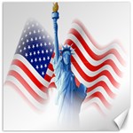 Statue Of Liberty And Usa Flag Art Canvas 12  x 12  11.4 x11.56  Canvas - 1