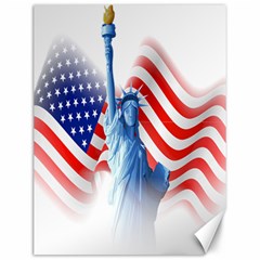 Statue Of Liberty And Usa Flag Art Canvas 12  X 16  by danenraven