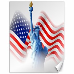 Statue Of Liberty And Usa Flag Art Canvas 18  X 24  by danenraven