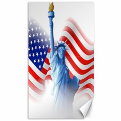 Statue Of Liberty And Usa Flag Art Canvas 40  X 72  by danenraven