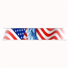 Statue Of Liberty And Usa Flag Art Small Bar Mat by danenraven