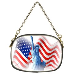 Statue Of Liberty And Usa Flag Art Chain Purse (one Side) by danenraven