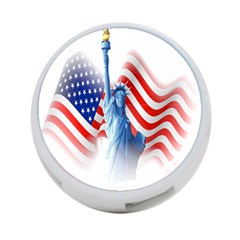 Statue Of Liberty And Usa Flag Art 4-port Usb Hub (two Sides) by danenraven