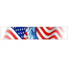 Statue Of Liberty And Usa Flag Art Large Premium Plush Fleece Scarf  by danenraven