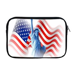 Statue Of Liberty And Usa Flag Art Apple Macbook Pro 17  Zipper Case by danenraven