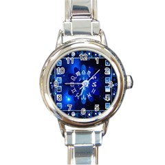 Astrology Horoscopes Constellation Round Italian Charm Watch by danenraven