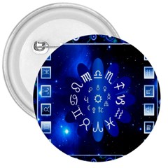 Astrology Horoscopes Constellation 3  Buttons by danenraven