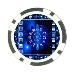 Astrology Horoscopes Constellation Poker Chip Card Guard by danenraven