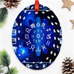 Astrology Horoscopes Constellation Ornament (Oval Filigree) Front