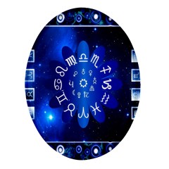 Astrology Horoscopes Constellation Oval Glass Fridge Magnet (4 Pack) by danenraven