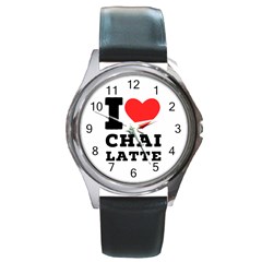 I Love Chai Latte Round Metal Watch by ilovewhateva