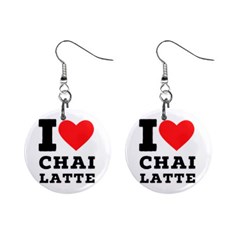 I Love Chai Latte Mini Button Earrings by ilovewhateva