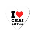 I love chai latte Heart Magnet Front