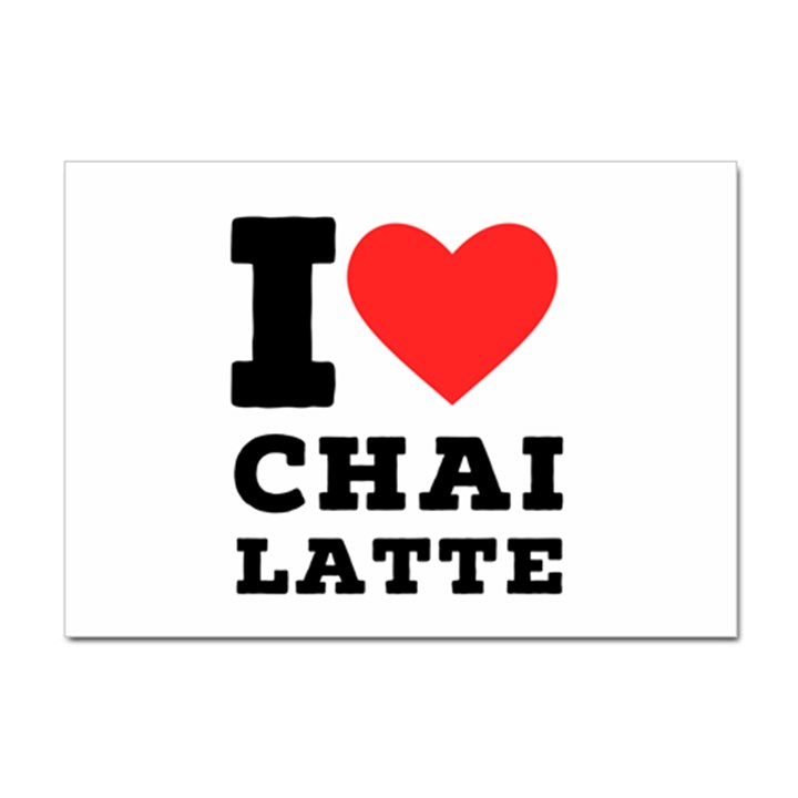 I love chai latte Sticker A4 (10 pack)