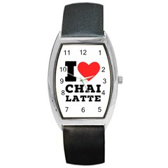 I Love Chai Latte Barrel Style Metal Watch by ilovewhateva