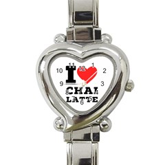 I Love Chai Latte Heart Italian Charm Watch by ilovewhateva