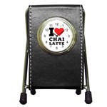 I love chai latte Pen Holder Desk Clock Front