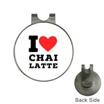 I love chai latte Hat Clips with Golf Markers Front