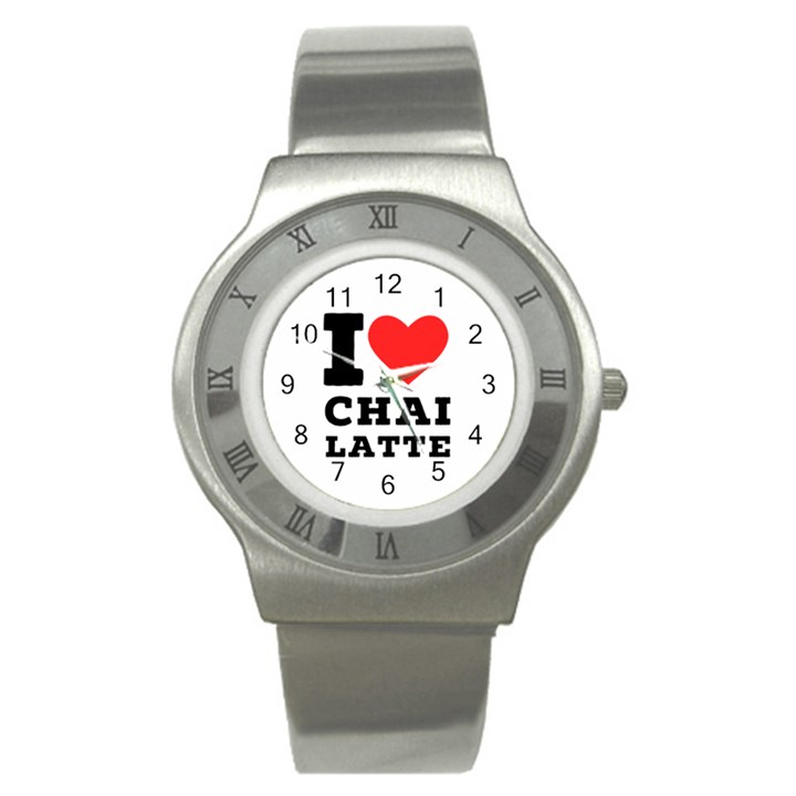 I love chai latte Stainless Steel Watch