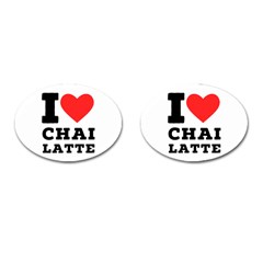 I Love Chai Latte Cufflinks (oval) by ilovewhateva