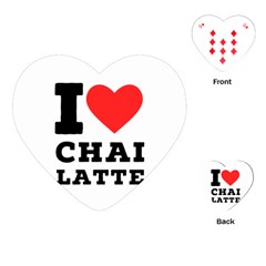 I Love Chai Latte Playing Cards Single Design (heart) by ilovewhateva