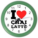 I love chai latte Color Wall Clock Front