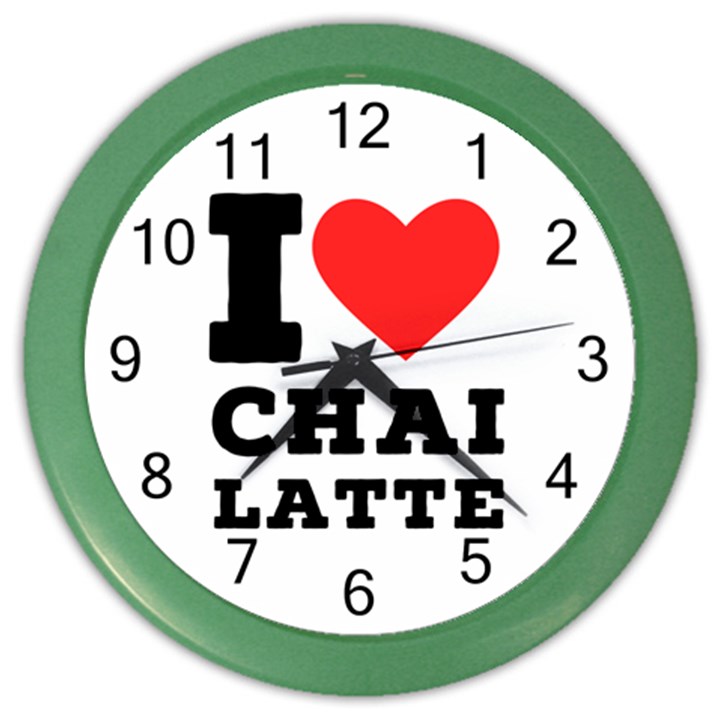 I love chai latte Color Wall Clock