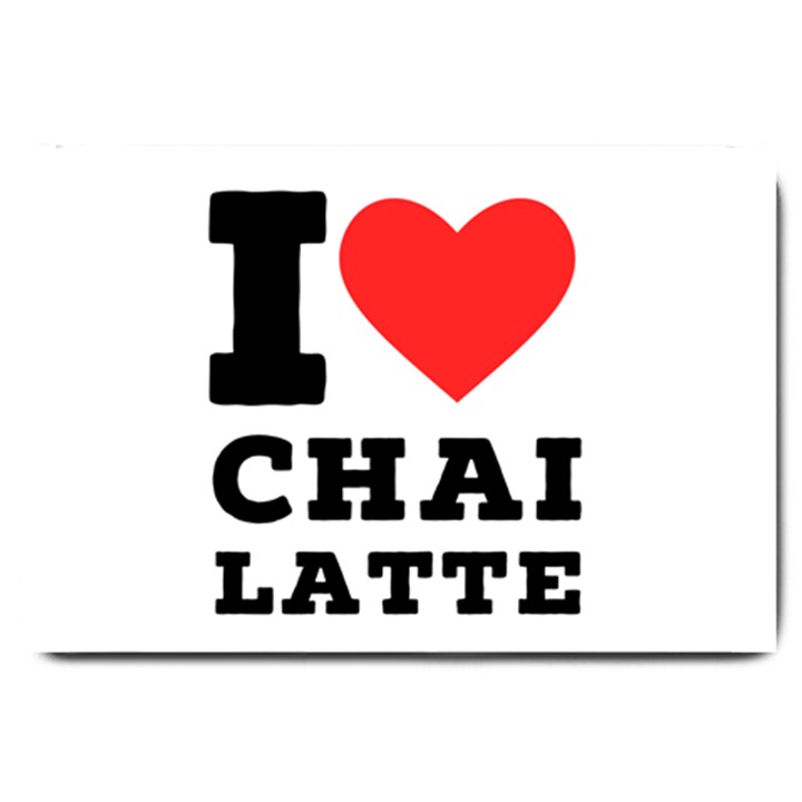 I love chai latte Large Doormat