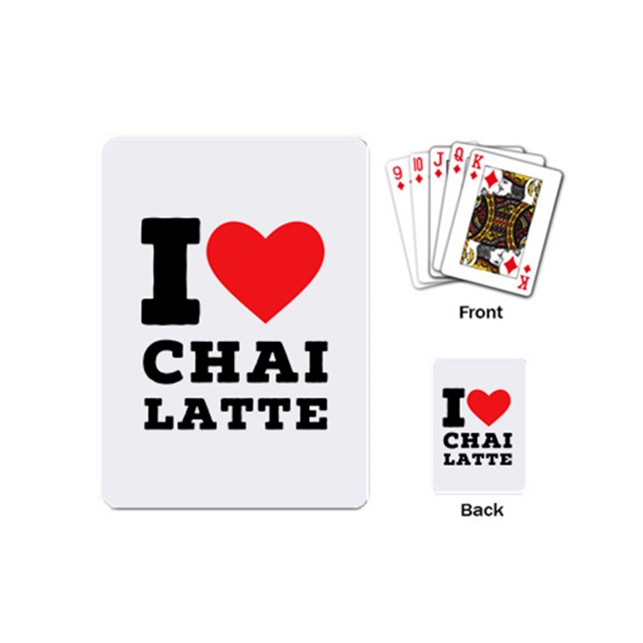 I love chai latte Playing Cards Single Design (Mini)