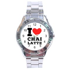 I Love Chai Latte Stainless Steel Analogue Watch by ilovewhateva