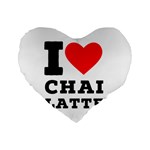 I love chai latte Standard 16  Premium Heart Shape Cushions Front