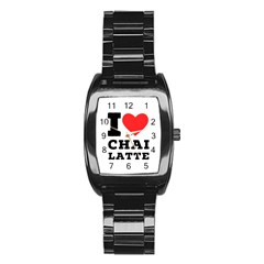 I Love Chai Latte Stainless Steel Barrel Watch by ilovewhateva