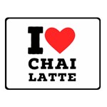 I love chai latte Two Sides Fleece Blanket (Small) 45 x34  Blanket Front