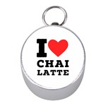 I love chai latte Mini Silver Compasses Front