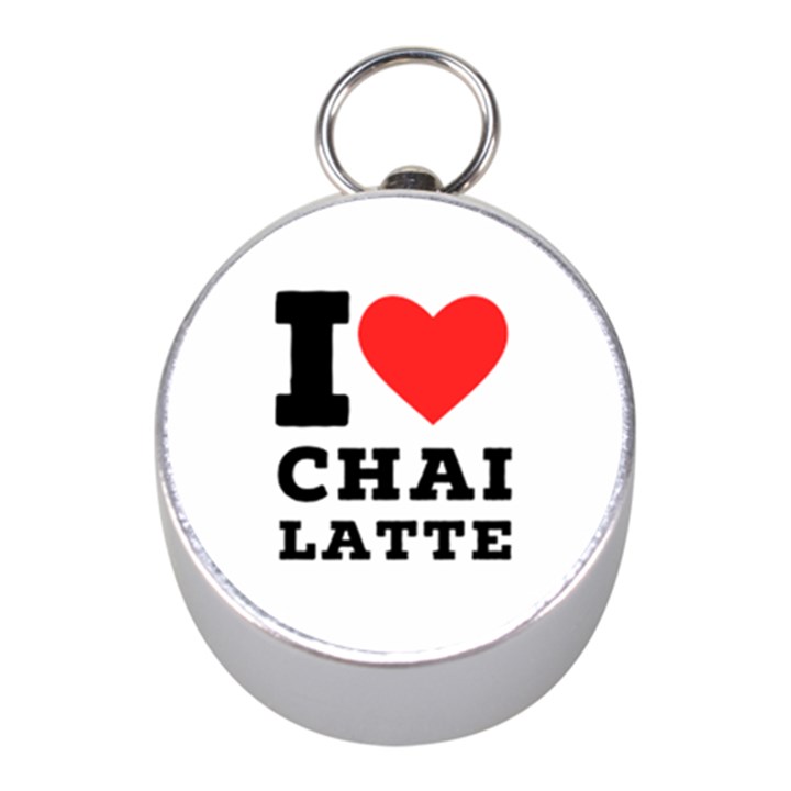 I love chai latte Mini Silver Compasses