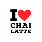 I love chai latte Two Sides Premium Plush Fleece Blanket (Mini) 35 x27  Blanket Front