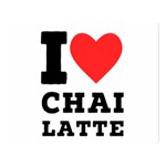 I love chai latte Two Sides Premium Plush Fleece Blanket (Large) 80 x60  Blanket Front