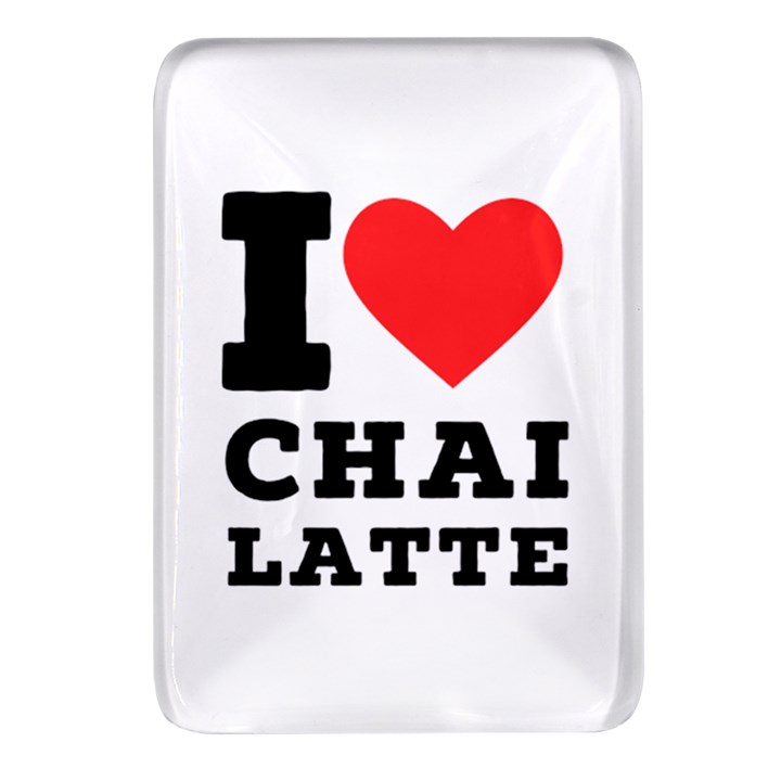 I love chai latte Rectangular Glass Fridge Magnet (4 pack)