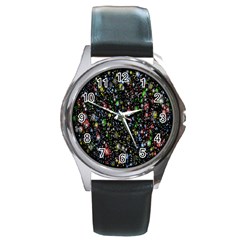 Illustration Universe Star Planet Round Metal Watch by danenraven