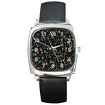 Illustration Universe Star Planet Square Metal Watch Front