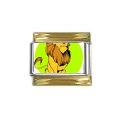 Lion Cartoon Parody Gold Trim Italian Charm (9mm) by danenraven