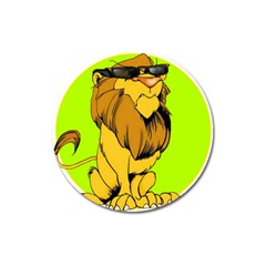 Lion Cartoon Parody Magnet 3  (round)