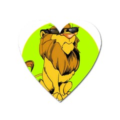 Lion Cartoon Parody Heart Magnet by danenraven