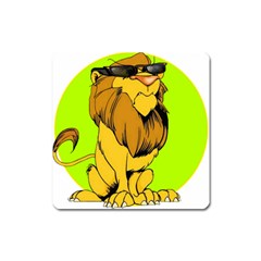 Lion Cartoon Parody Square Magnet by danenraven