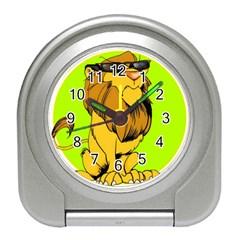 Lion Cartoon Parody Travel Alarm Clock by danenraven