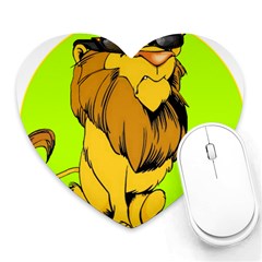 Lion Cartoon Parody Heart Mousepad by danenraven