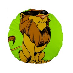 Lion Cartoon Parody Standard 15  Premium Round Cushions by danenraven