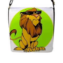 Lion Cartoon Parody Flap Closure Messenger Bag (l) by danenraven